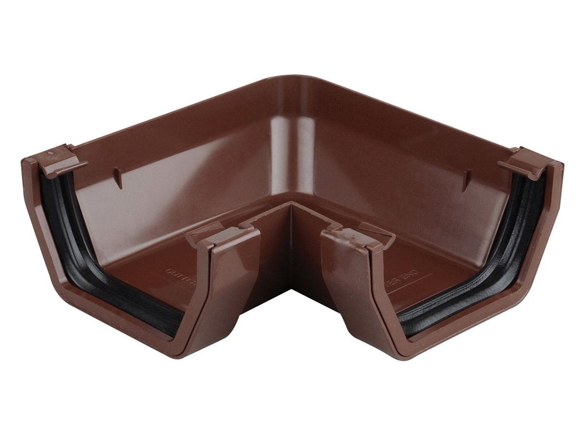 Product image for Osma Squareline 4T803 Gutter Angle 90° 100mm Brown