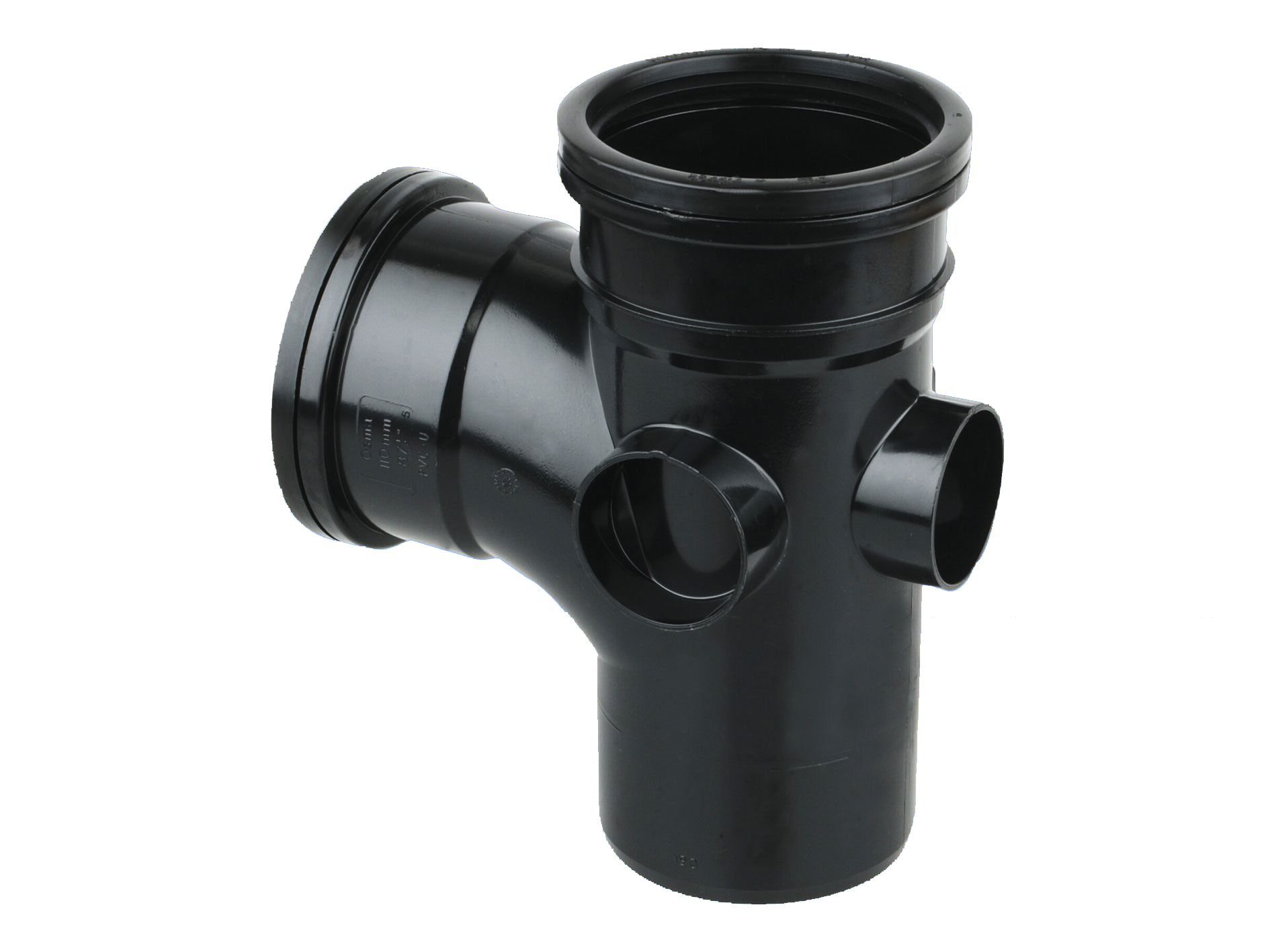Product image for Wavin Osmasoil S/S Branch 90° 110mm Black