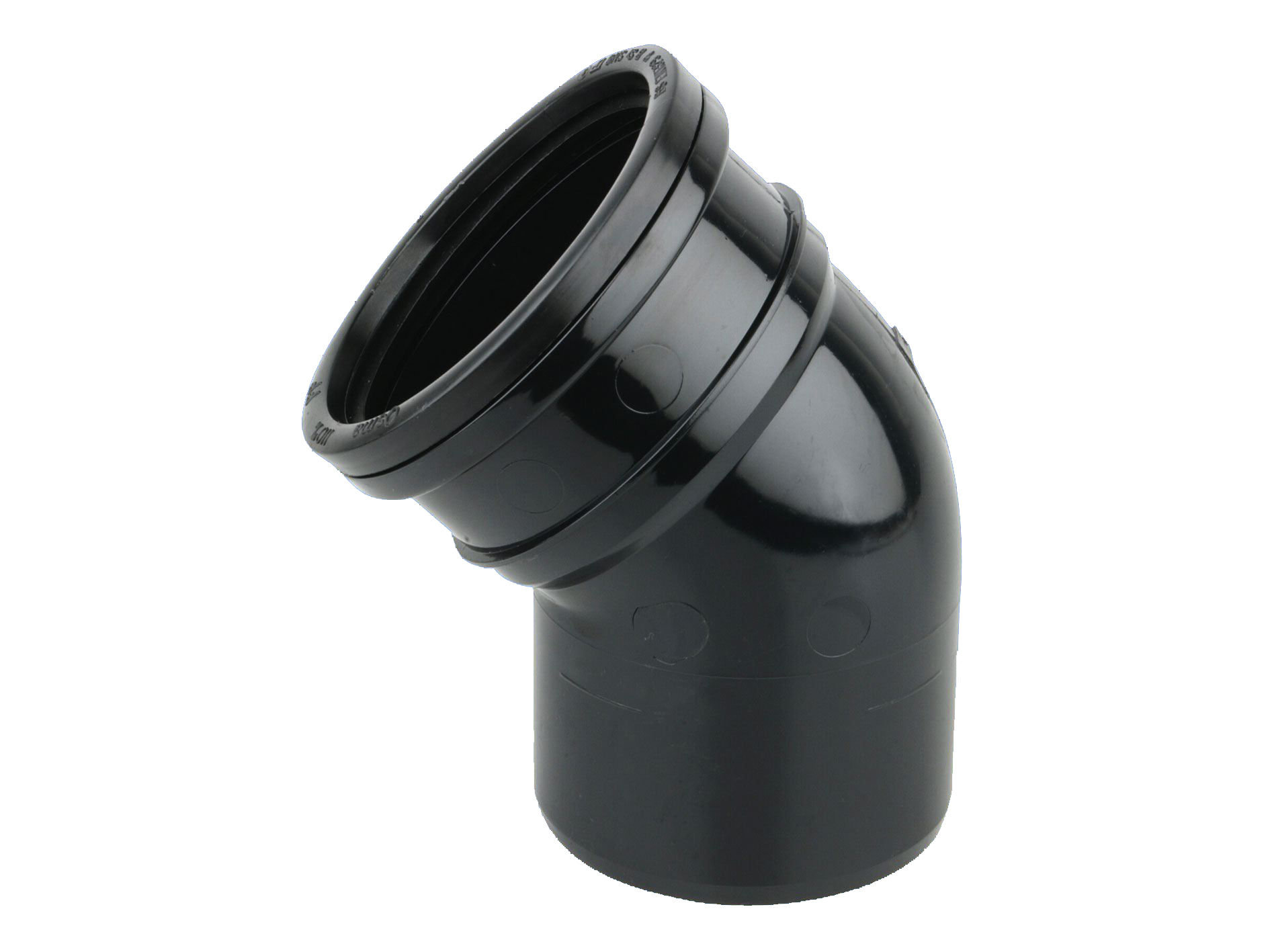 Product image for Wavin Osmasoil S/S Bend 45° 110mm Black
