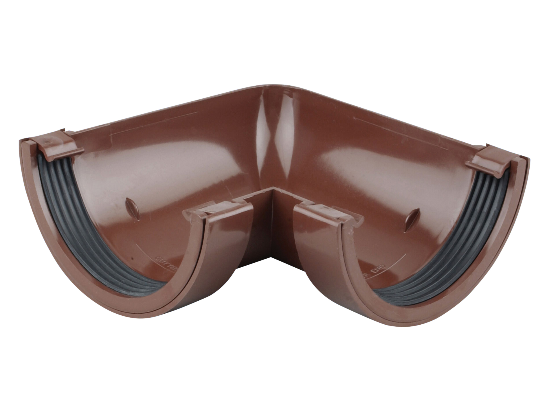 Product image for Osma Roundline 0T003 Gutter Angle 90° 112mm Brown