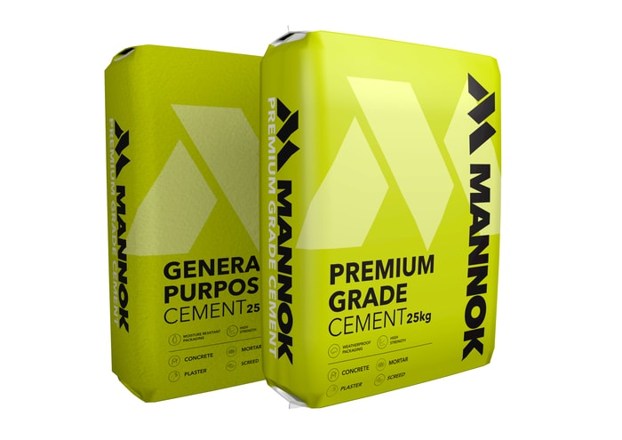 Product image for Mannok Premium Grade Cement 25kg (Plastic Bag)