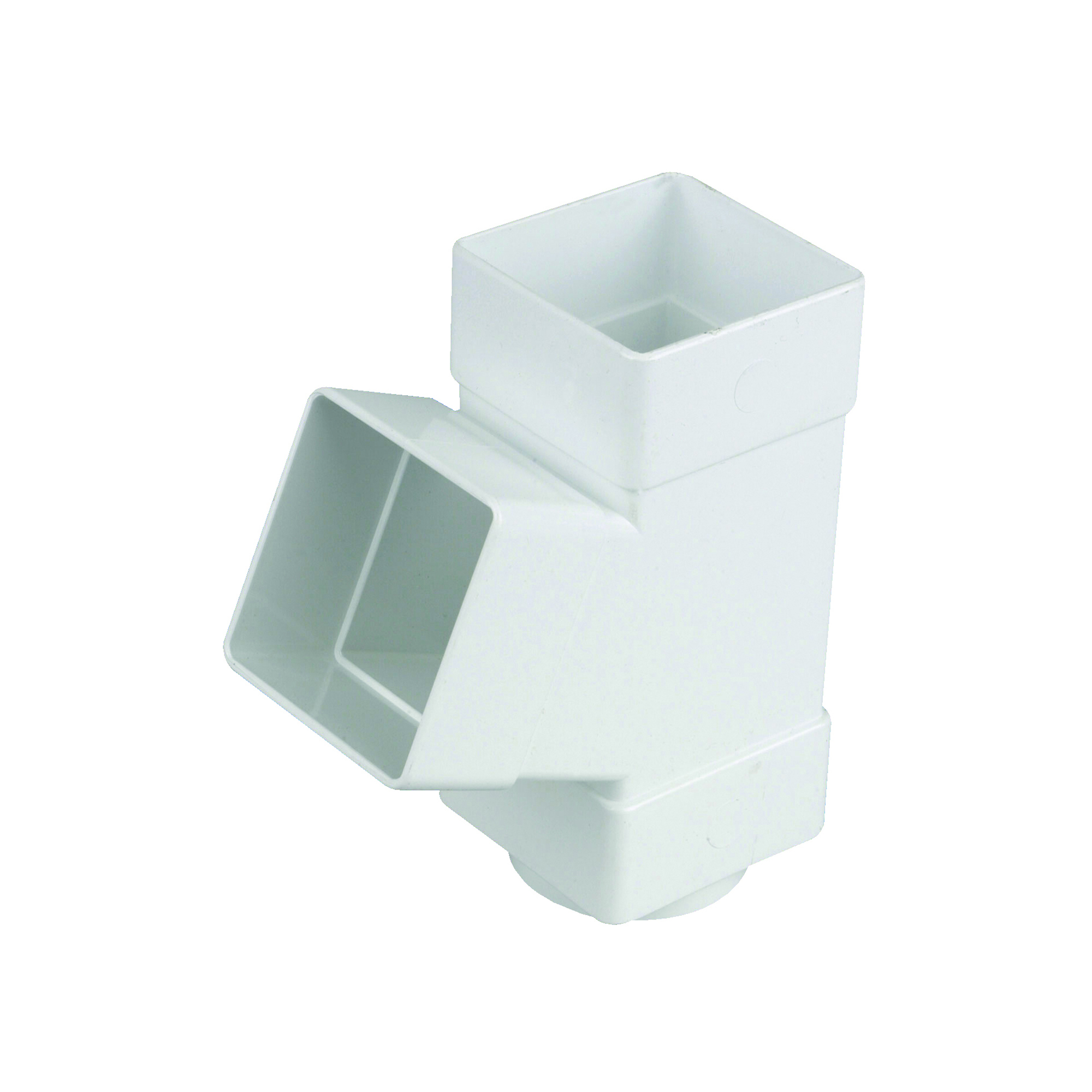 Product image for Wavin Osma Squareline Pipe Branch 67.5° 61mm White