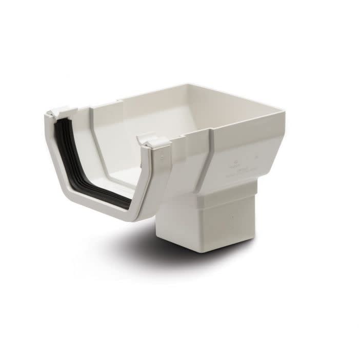Product image for 112mm Square Stop End Outlet White