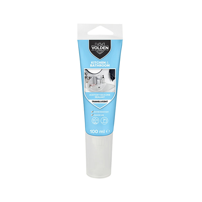 Product image for Volden Translucent Silicone-based Bathroom & kitchen Tube Sealant, 100ml
