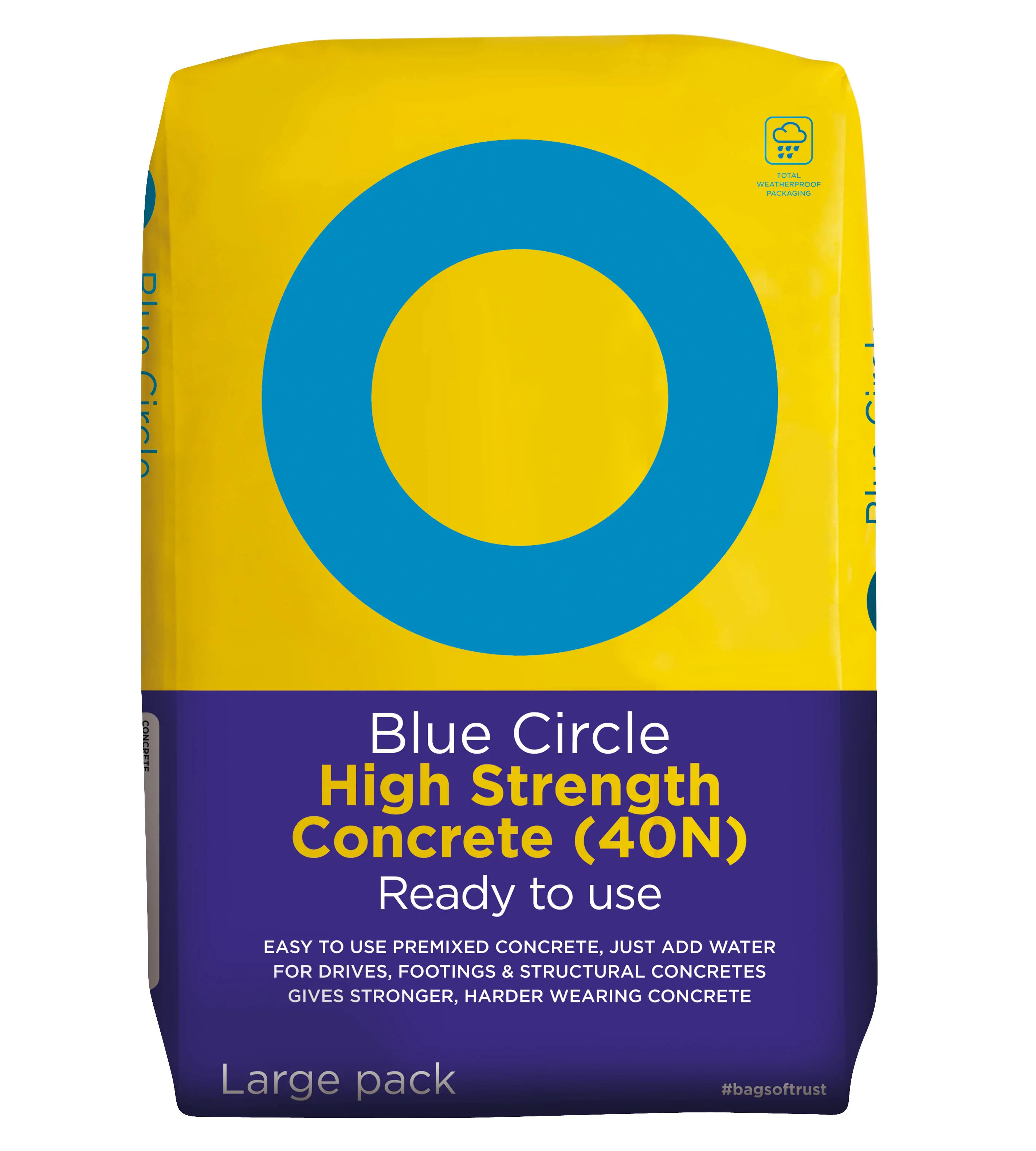 Product image for Blue Circle High Strength (40N) Ready To Use Concrete 20kg