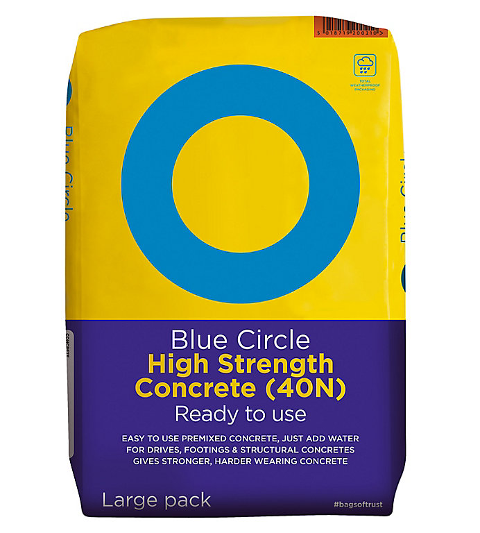 Image of Blue Circle High Strength (40N) Ready To Use Concrete 20kg