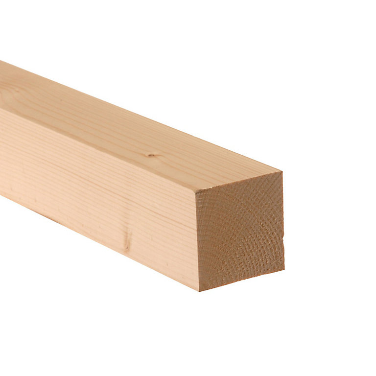 Product image for Smooth Planed Spruce Stick timber (L)1.8m (W)44mm (T)44mm, Pack of 8