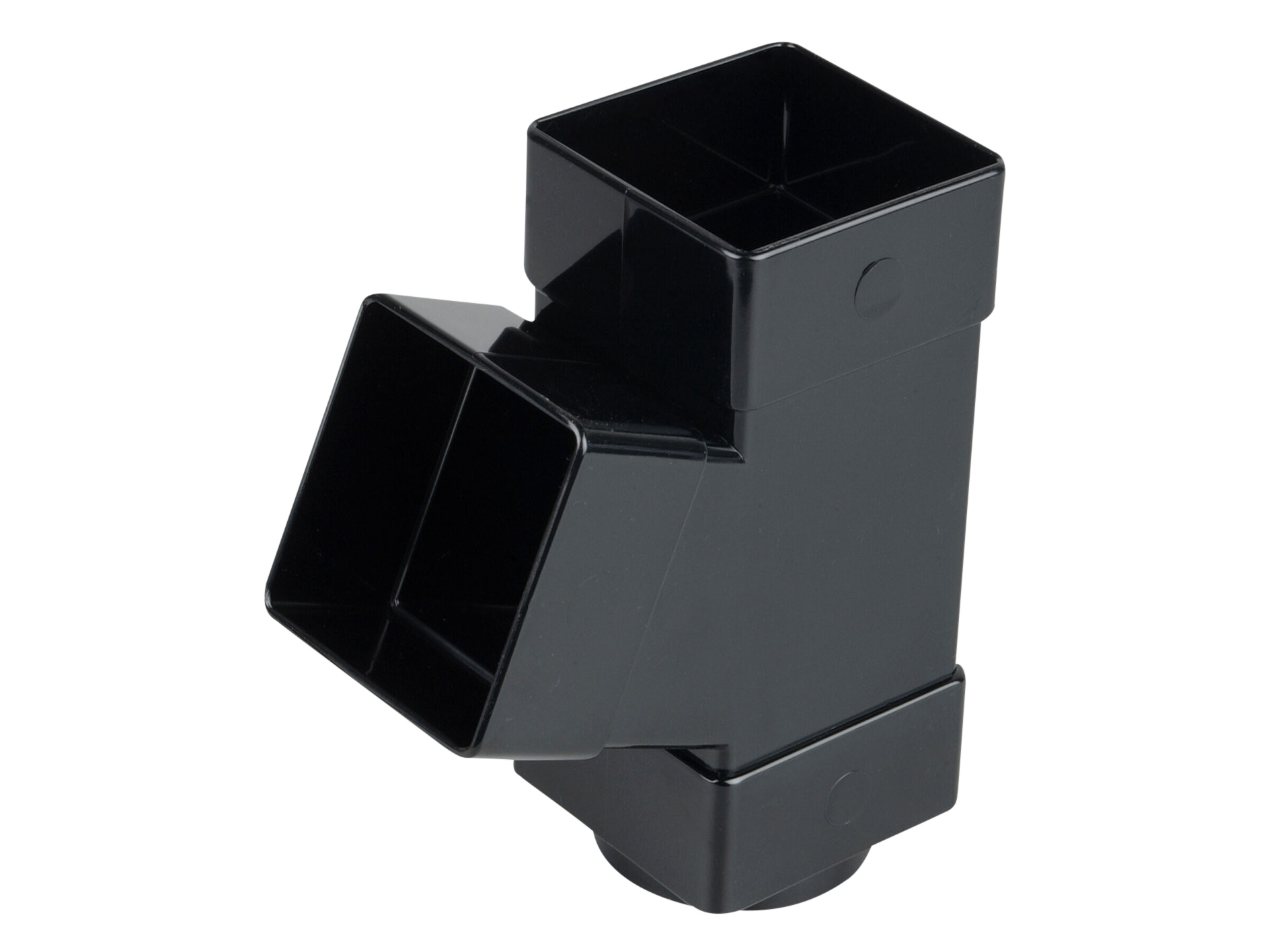 Product image for Wavin Osma Squareline Pipe Branch 67.5° 61mm Black