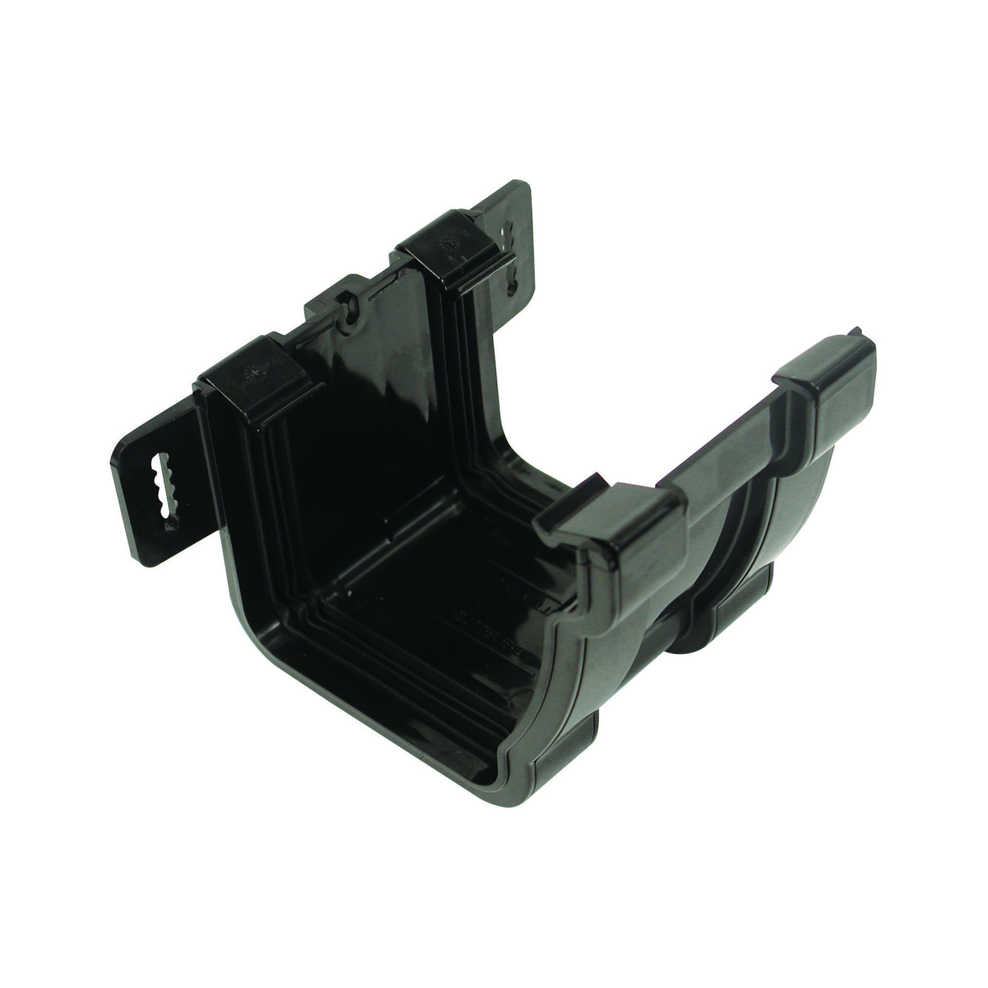 Product image for Wavin Osma Stormline Gutter Jointing Bracket 111mm Black 8T809B