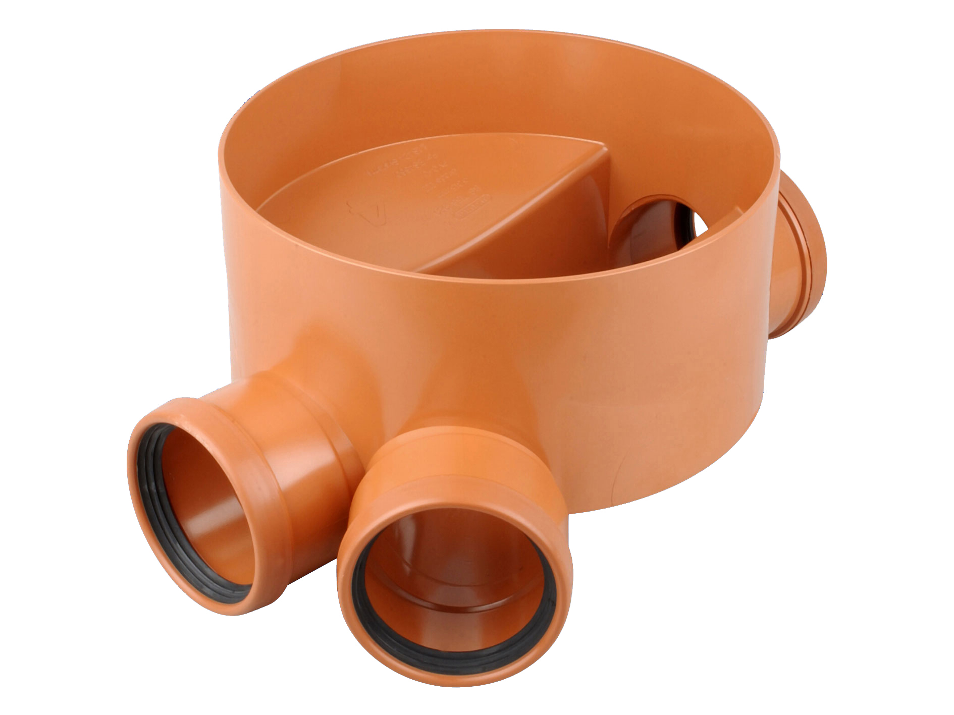 Product image for Osma 315mm Multi-base Inspection Chamber Base Inc. 45° Left-hand Branch 110mm 4D913