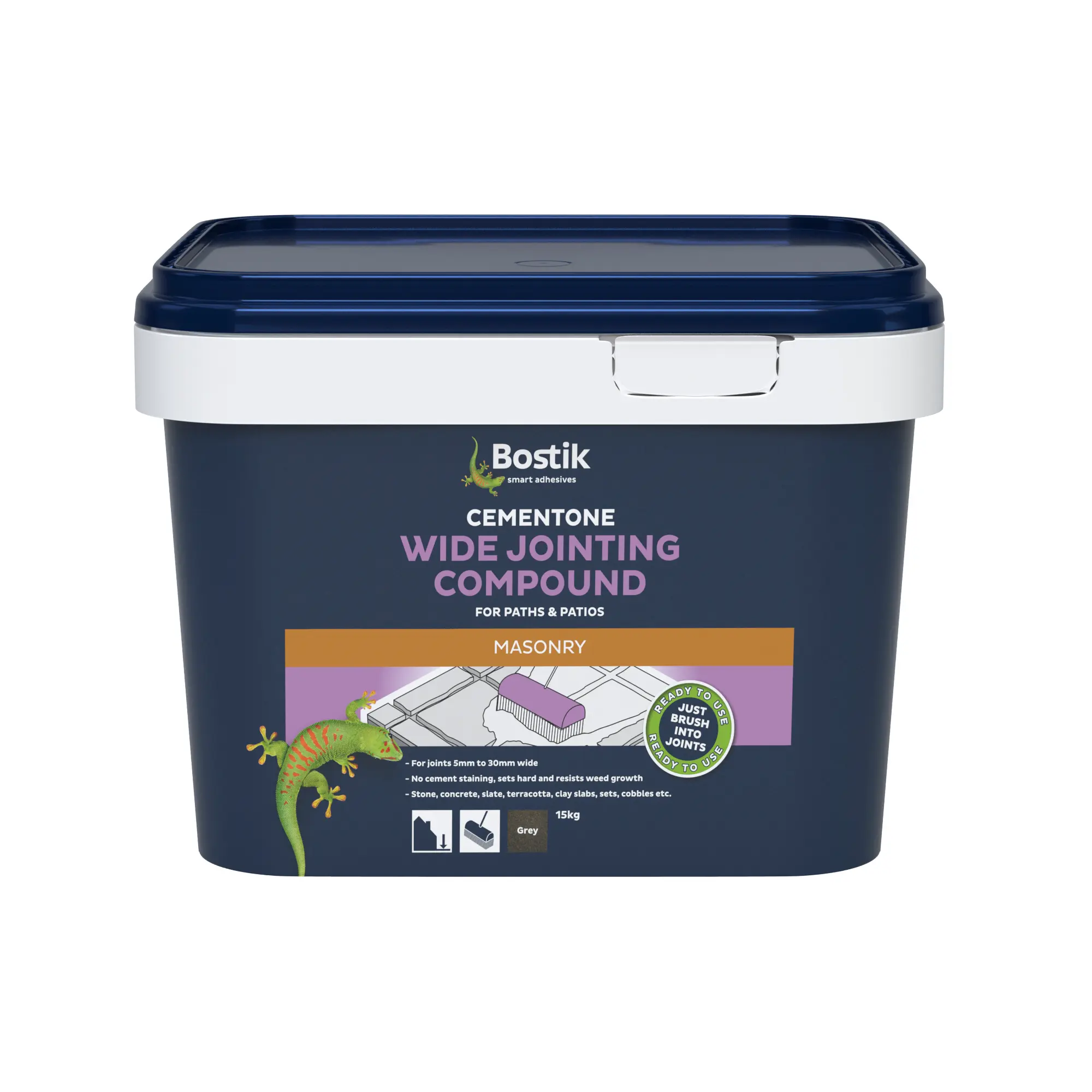 Product image for Bostik Cementone Wide Jointing Compound Grey 15kg