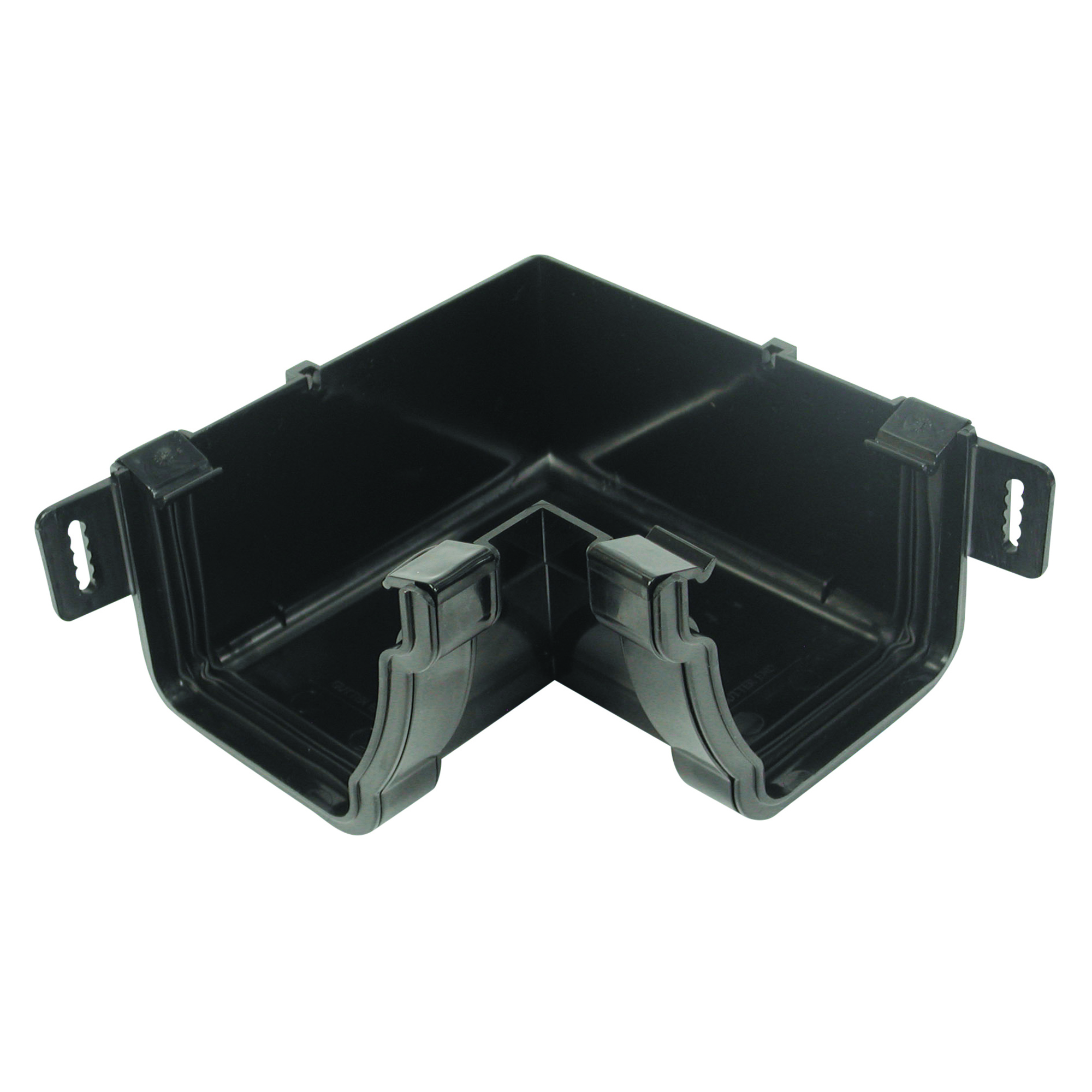 Product image for Wavin Osma Stormline Gutter Angle Internal 90° 111mm Black