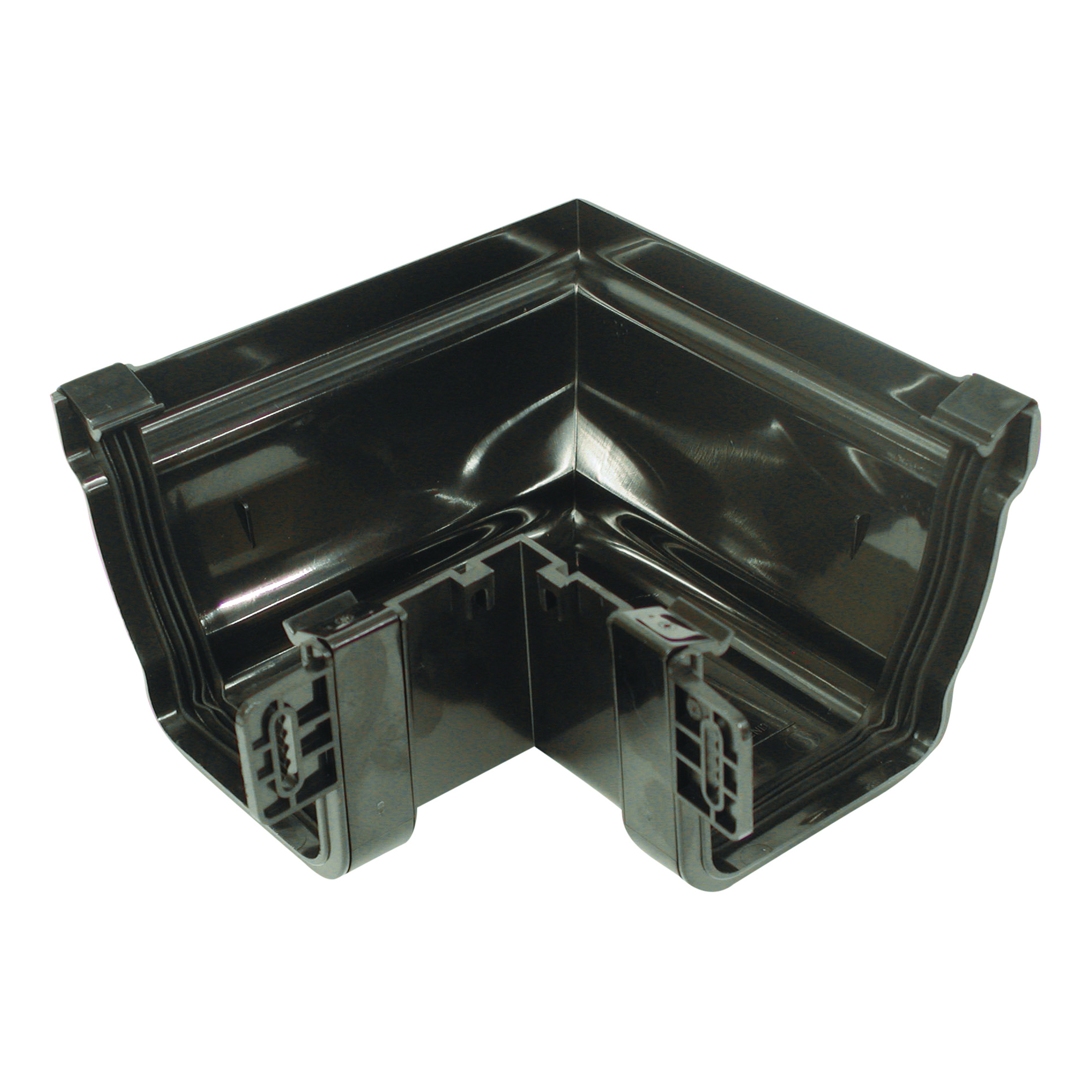 Product image for Wavin Osma Stormline Gutter Angle External 90° 111mm Black