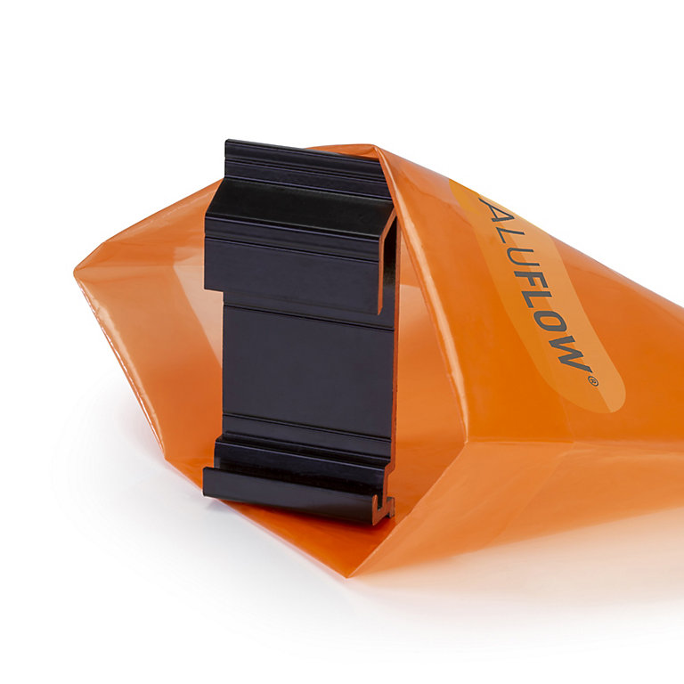 Product image for Aluflow Rock N Lock Black Half round Gutter Bracket
