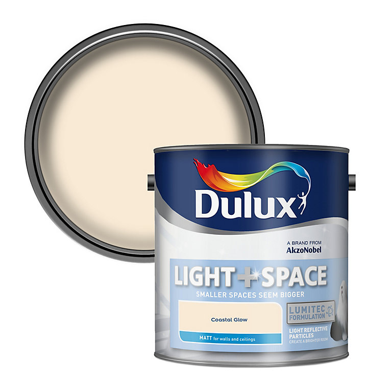 Product image for Dulux Light & space Coastal glow Matt Emulsion paint, 2.5L