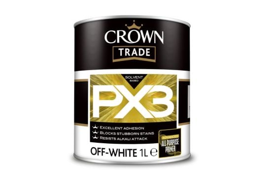 Product image for Crown Trade PX3 All Purpose Primer Off White 1L