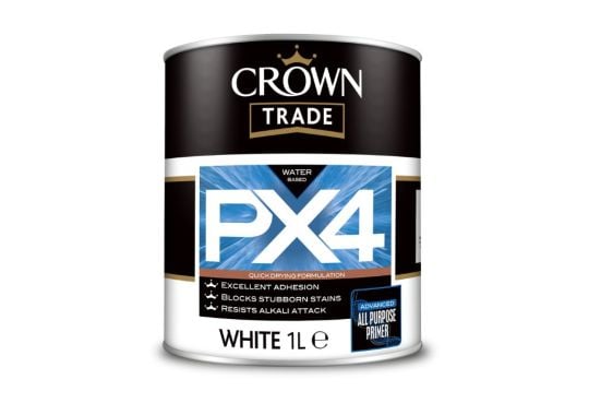 Product image for Crown Trade PX4 All Purpose Primer White 1L