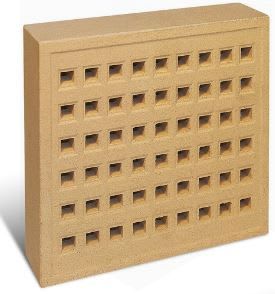 Product image for Clay Airbrick Square Hole Buff 215 x 215mm