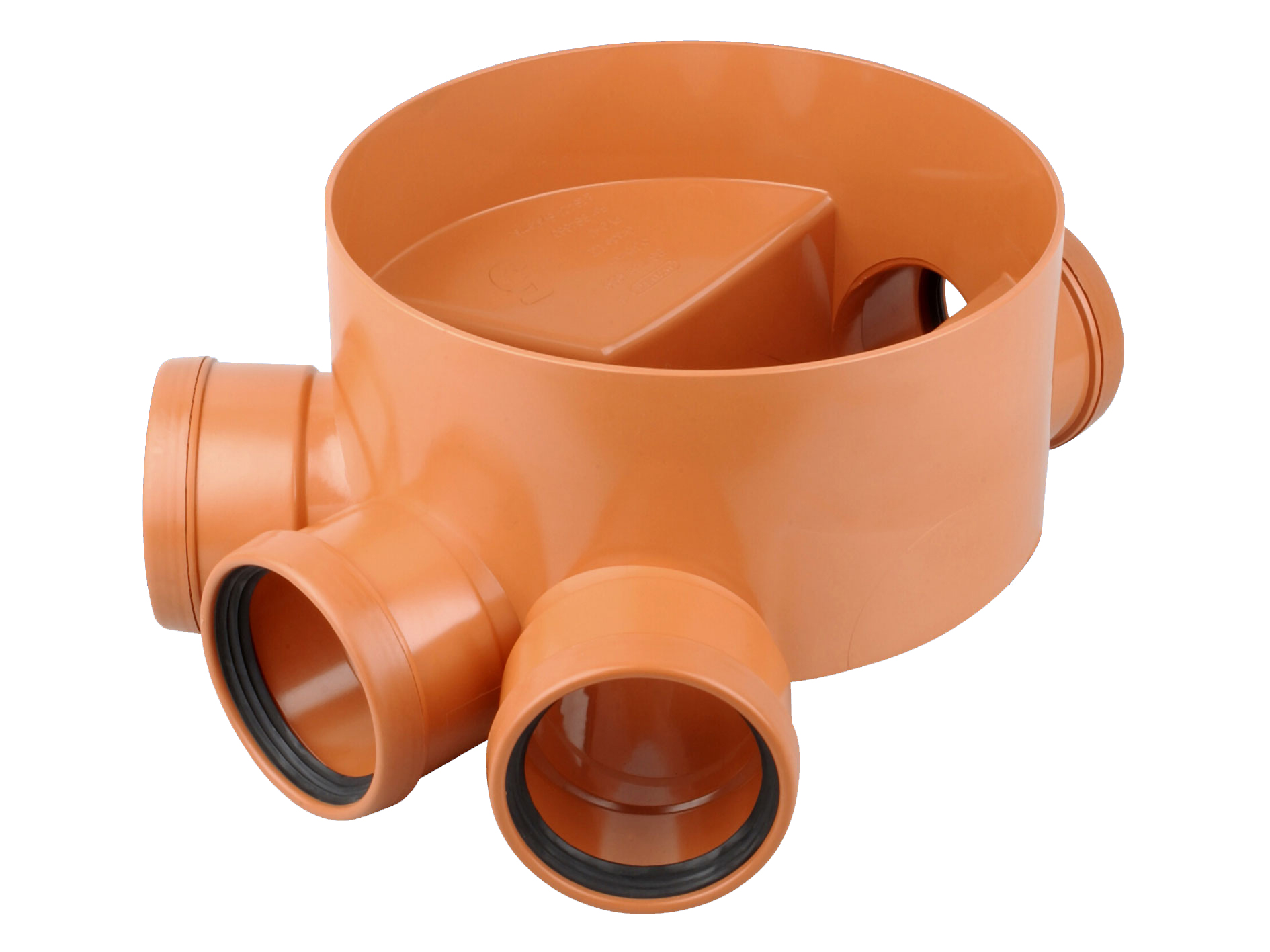 Product image for Osma 315mm Multi-base Inspection Chamber Base Inc. 2 X 45° Multi-base Branch 110mm 4D917