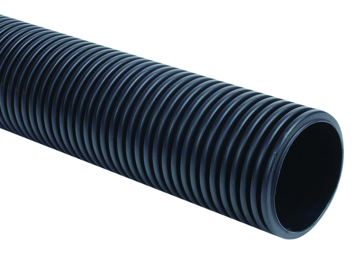 Product image for Wavin Twinwall 225mm Plain Ended Pipe - Unperforated 6m 9TW076