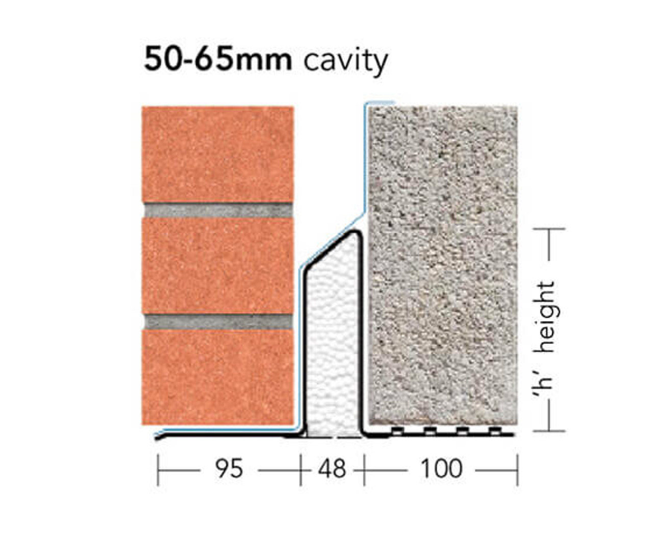 Product image for IG Lintels Cavity Wall Steel Lintel Standard Load L1/S50 1800mm