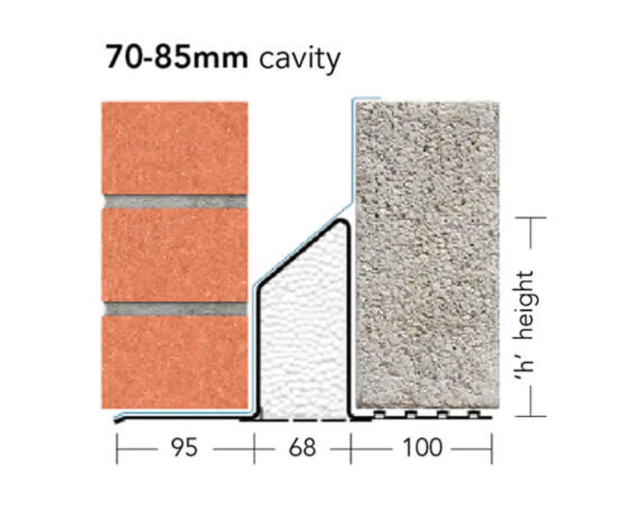 Product image for IG Lintels Cavity Wall Steel Lintel Standard Load L1/S75 1800mm