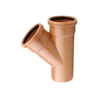 Product image for Osmadrain Drainage Equal Junction 45 Degree Single Socket 110mm