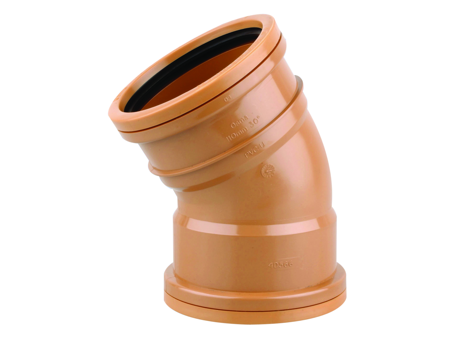 Product image for Osmadrain Double Socket Short Radius Bend 30° 110mm 4D566