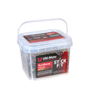 Product image for Ulti-Mate® Stick-Fit Woodscrews - 4.0 x 40mm Tub 1000