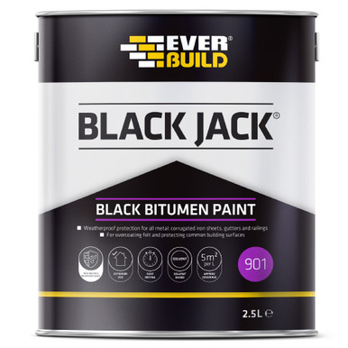 Product image for Everbuild 901 Black Jack Bitumen Paint 2.5Ltr