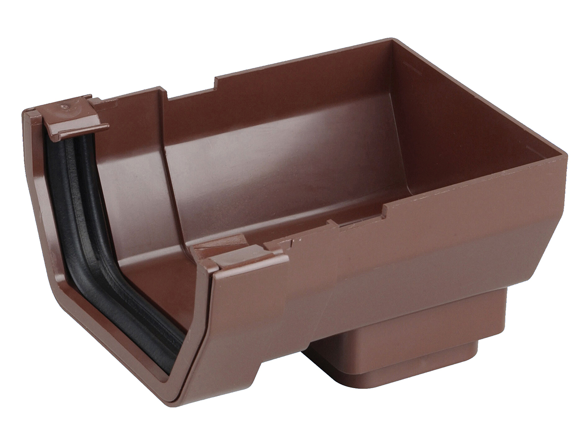 Product image for Osma Squareline 4T807 Stopend Outlet 100mm Brown