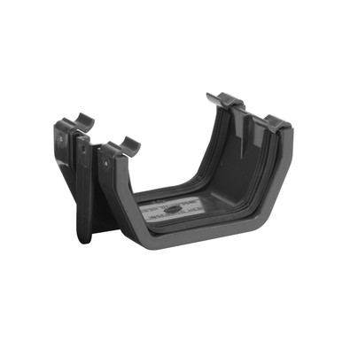Image of Polypipe Square 112mm Black Gutter Union Bracket