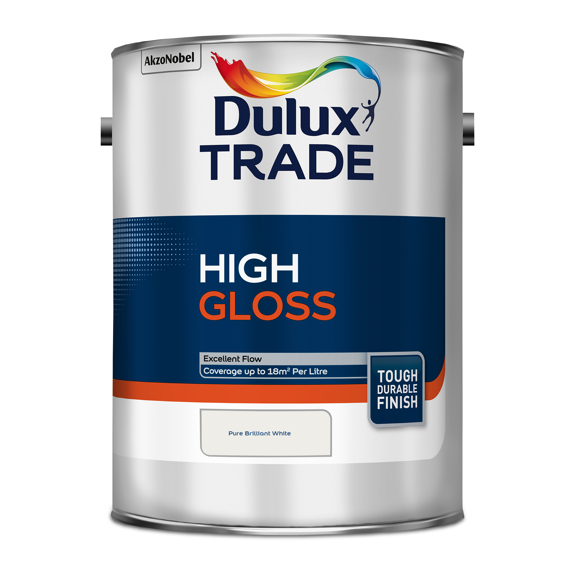 Product image for Dulux Trade High Gloss Paint 5L Pure Brilliant White