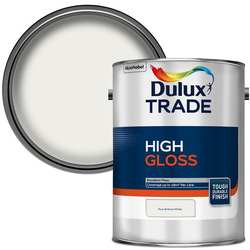 Product image for Dulux Trade High Gloss Paint 5L Pure Brilliant White