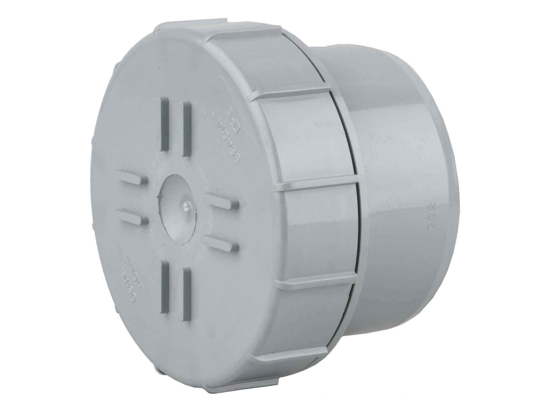 Product image for Wavin Osmasoil Plain Ended Access Plug 110m Grey