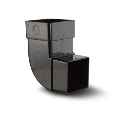 Product image for Polypipe Square 65mm Black Offset Bend 92.5Deg