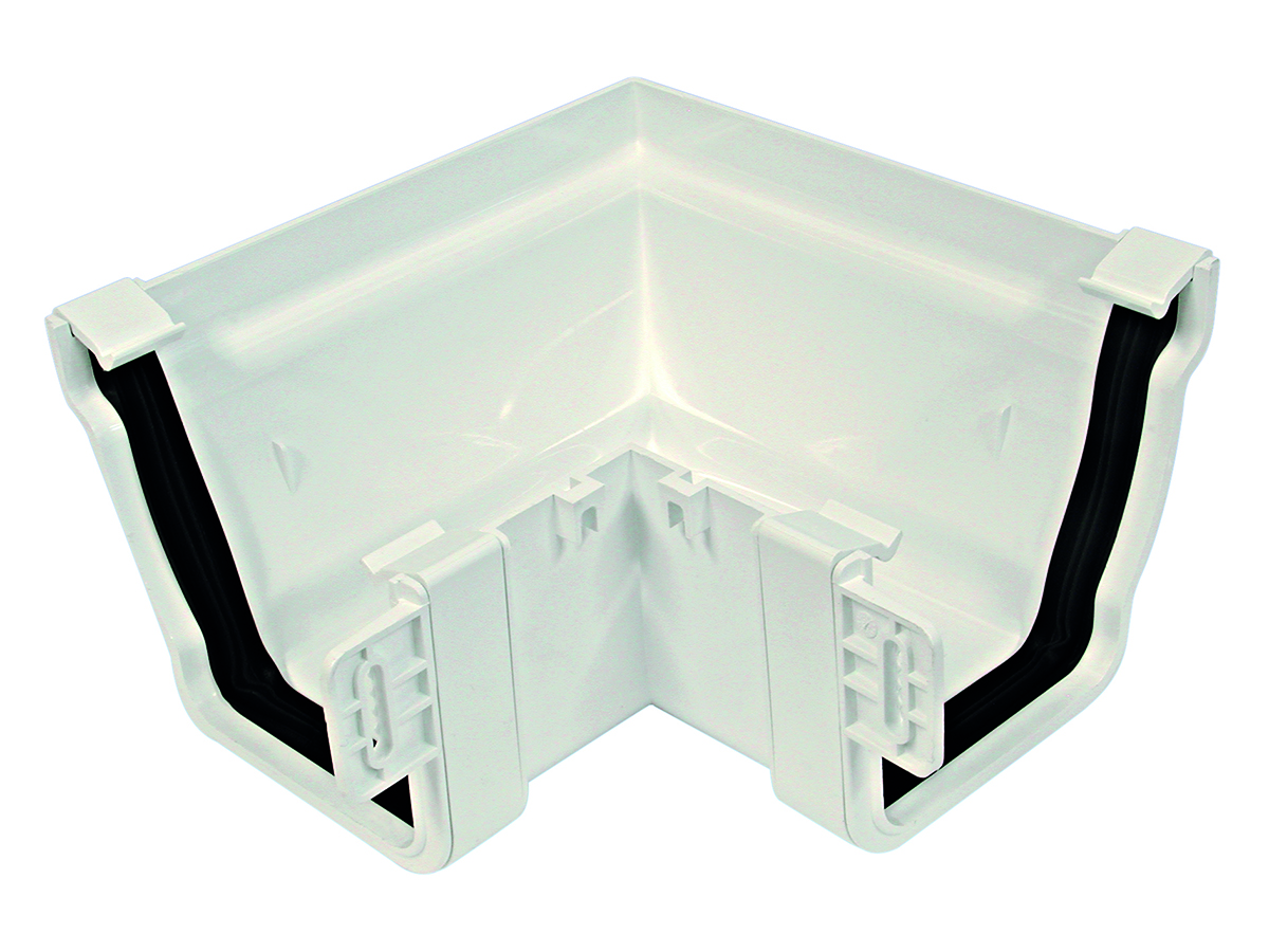 Product image for Osma Stormline 8T853 Gutter Angle External 90° 111mm White