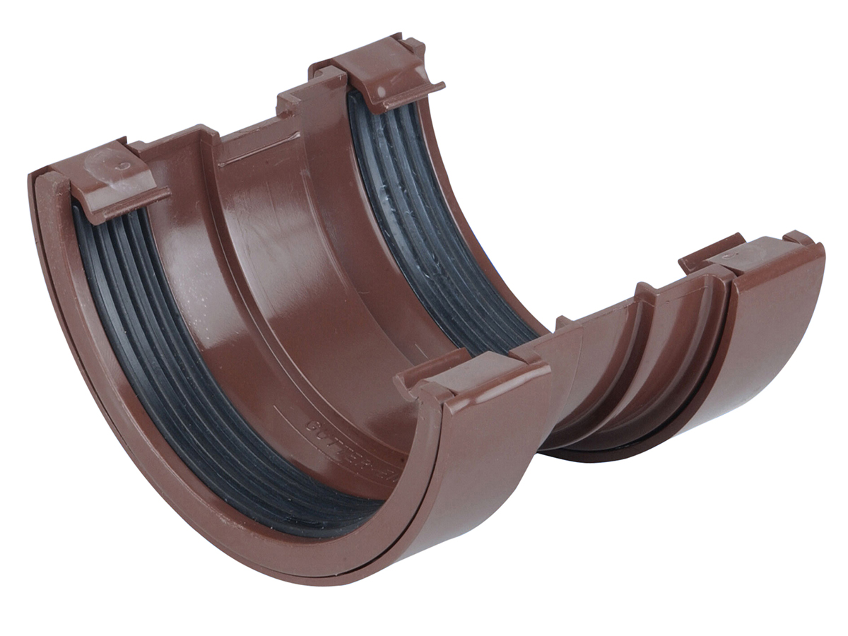 Product image for Osma Roundline 0T009 Gutter Union 112mm Brown