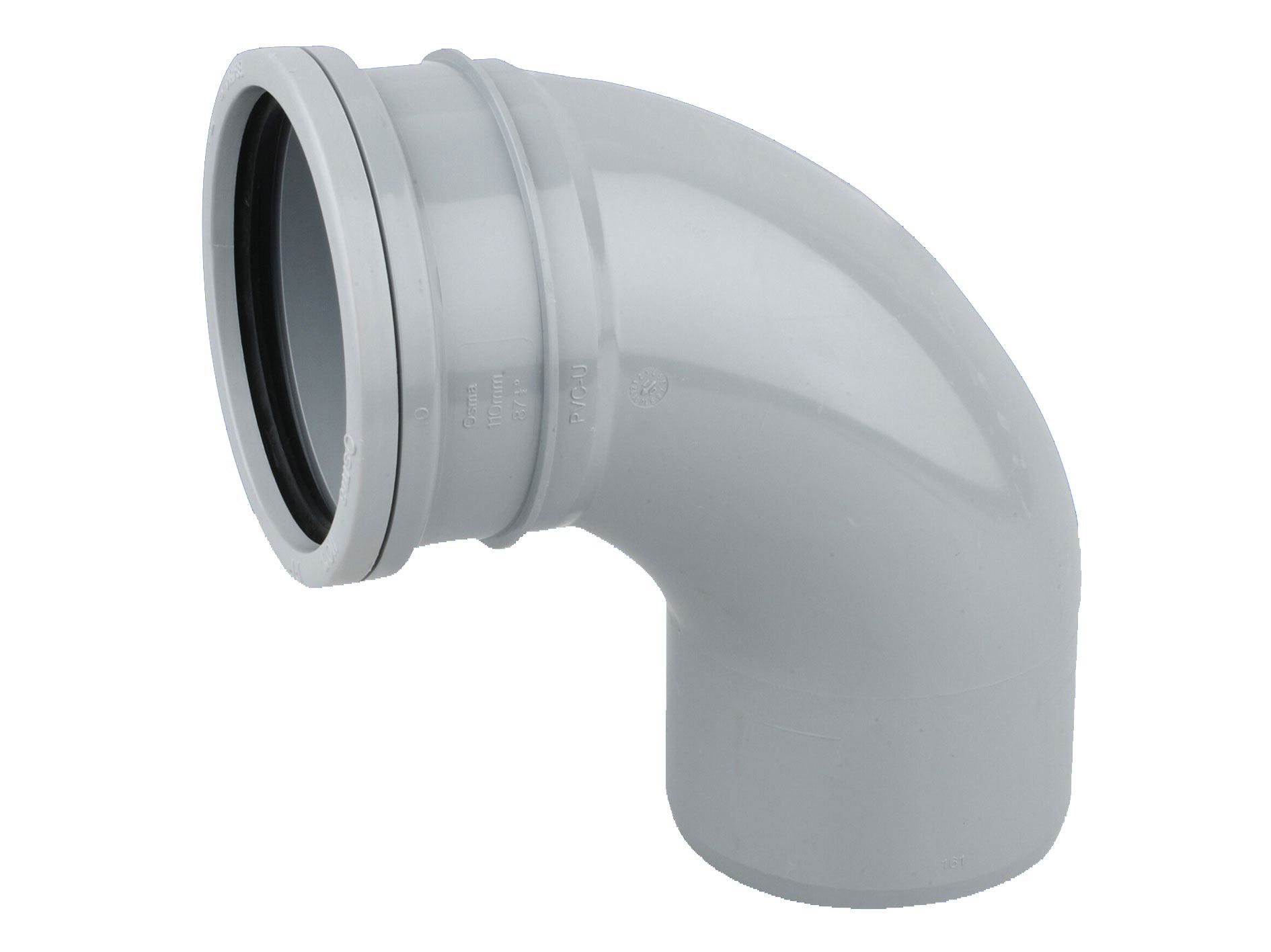 Product image for Wavin Osmasoil S/S Bend 87.5° 110mm Grey