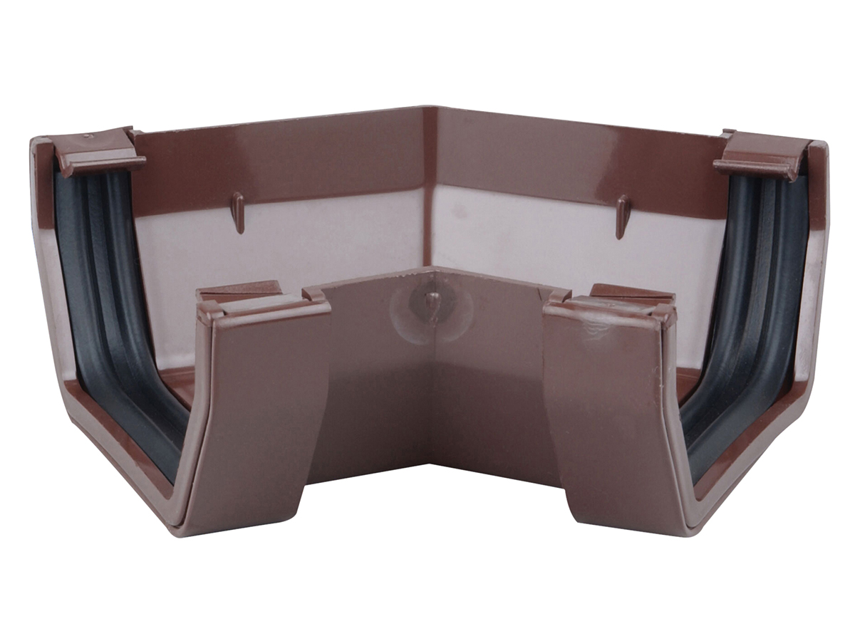 Product image for Osma Squareline 4T804 Gutter Angle 45° 100mm Brown
