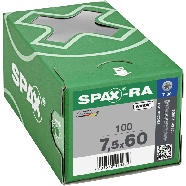 Image of Spax Frame Anchor Screw - Full Thread - Wirox Coated 7.5 X 60mm