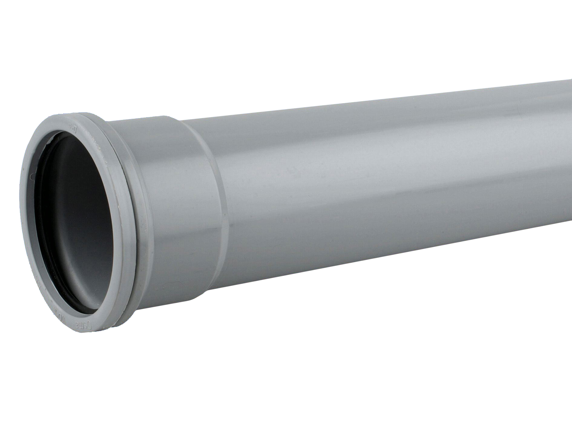 Image of Wavin Osmasoil S/S Pipe 110mm Grey 2m