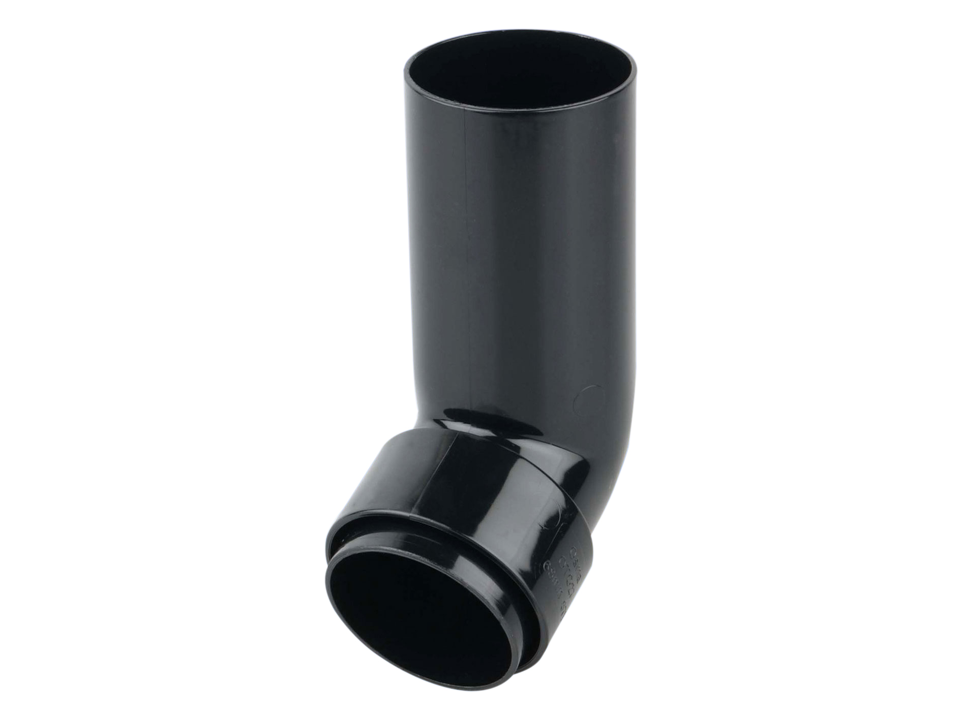 Product image for Osma Roundline 0T027 Long Tail Offset Bend Spigot 68mm Black