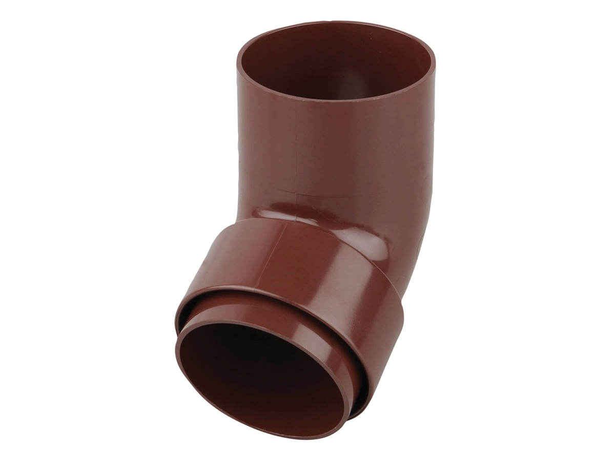 Product image for Osma Roundline 0T026 Offset Bend Spigot 68mm Brown