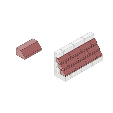 Product image for Special Shaped Bricks Smooth Red Plinth Stretcher, Red, 215 X 102 X 65mm