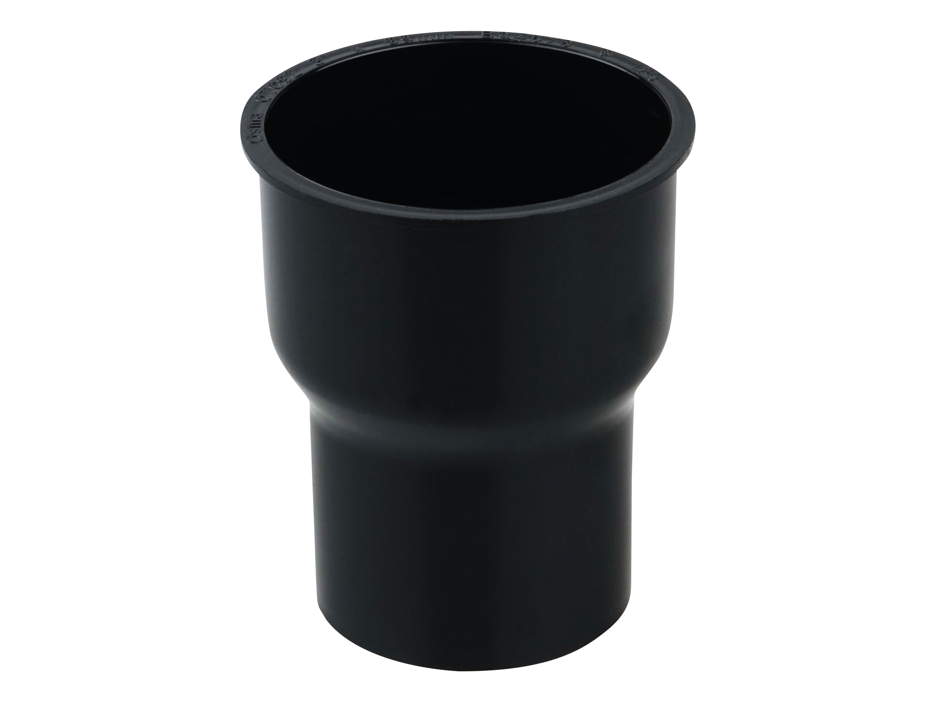 Product image for Wavin Osma Roundline Connector To 2.5 Cast Iron Pipe 68mm Black 0T092B