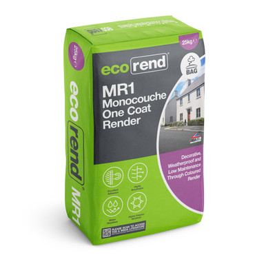 Product image for Ecorend mR1 monocouche Render, Smoke Grey, 25kg