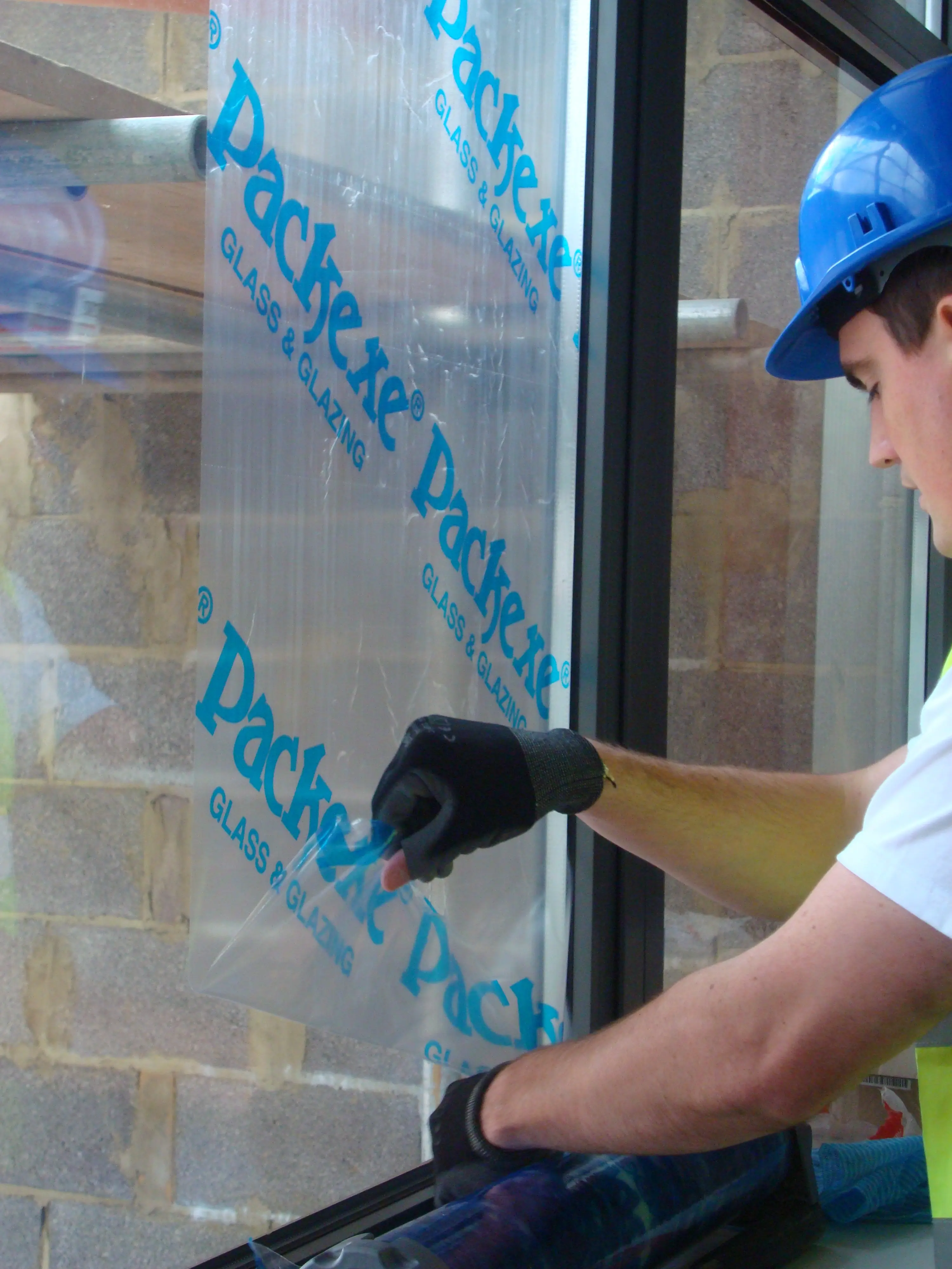 Product image for Packexe Glass And Glazing Protection Film 625mm X 25m