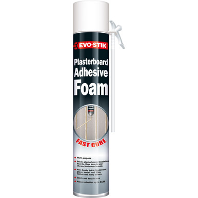 Product image for Evo-Stik Plasterboard Adhesive Foam, Fast Cure, Straw, 750 ML