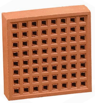 Product image for Hepworth Square Hole Airbrick 215 X 215mm Red